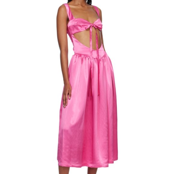 SIEDRÉS Pink Gaia Midi Dress - new with tags - Picture 2 of 6